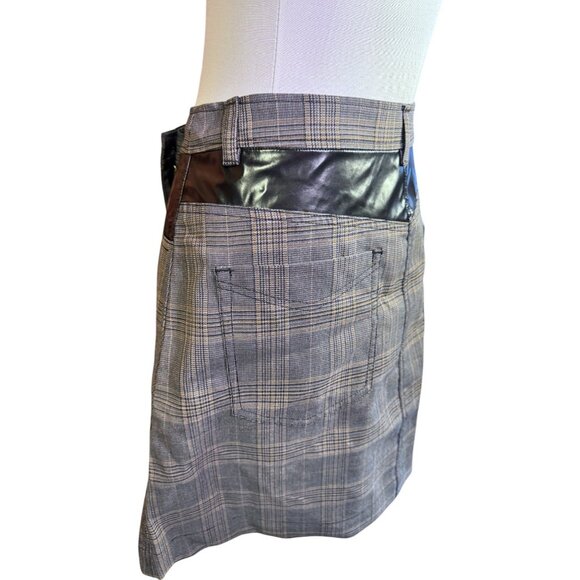 Derek Lam 10 Crosby Womens Gray Plaid Mini Skirt Size 12 Button & Zipper Closure - Picture 10 of 10